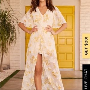 Luna White and Gold Romper